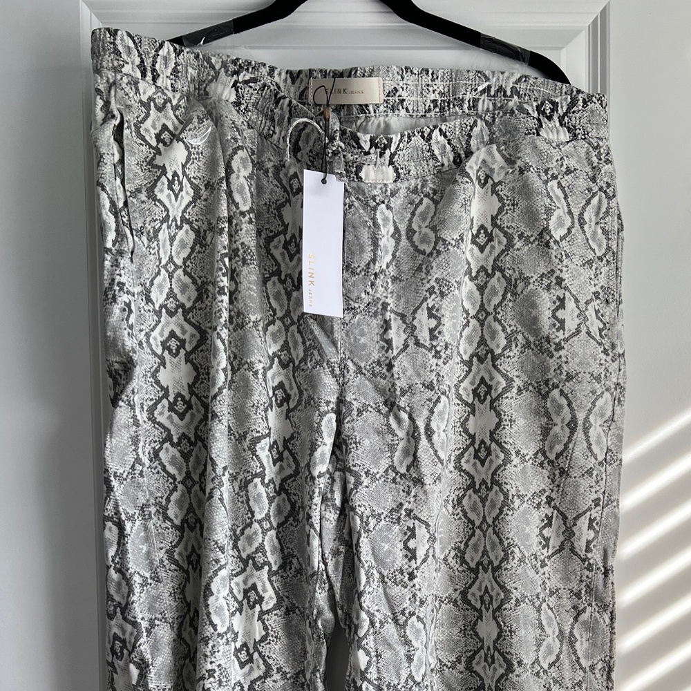 Nordstrom SLINK Jeans Palazzo Pants Snake Print Size 16